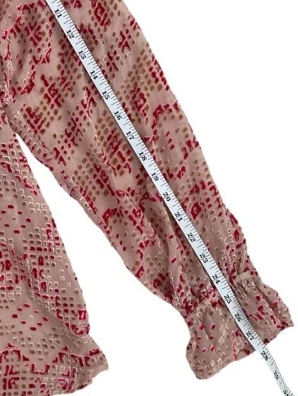 SUNDANCE Boho Silk-Blend Burnout Blouse - LG - NWOT - Picture 14 of 16
